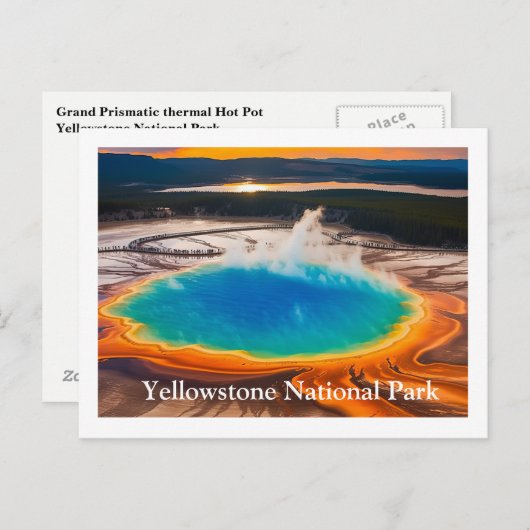 Carte postale Yellowstone (Devant / Derrière)