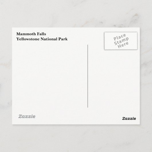 Carte postale Yellowstone (Dos)