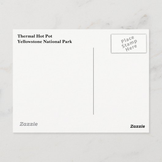Carte postale Yellowstone (Dos)