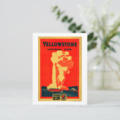 Carte Postale Yellowstone, Ancienne affiche publicitaire fidèle (Debout devant)