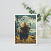 Carte Postale Yellowstone Classic Art Retro Vintage voyage (Debout devant)