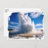 Carte postale Yellowstone Geyser (Devant / Derrière)