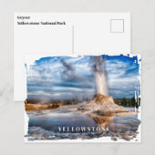 Carte postale Yellowstone Geyser (Devant / Derrière)