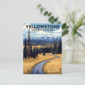 Carte Postale Yellowstone National Park Vintage (Debout devant)