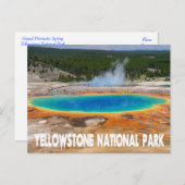 Carte Postale Yellowstone Prismatic Spring Wyoming, États-Unis (Devant / Derrière)