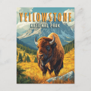 Carte Postale Yellowstone : Un voyage rétro