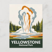 Carte Postale Yellowstone Vieux Fidèle Simple Propre Retro Perso (Devant)