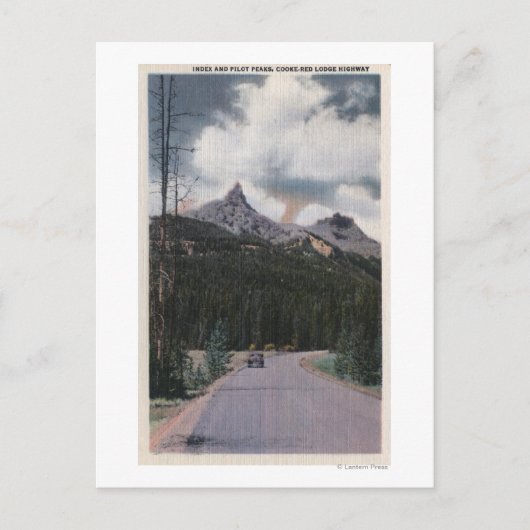 Carte Postale Yellowstone, WY - Index & Pilot Peaks, Cooke (Devant)