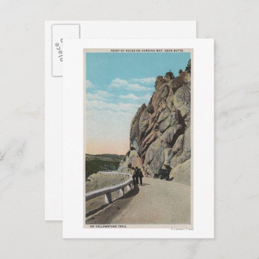 Carte Postale Yellowstone, WYVacationers, Vieille Voiture, Près (Devant / Derrière)