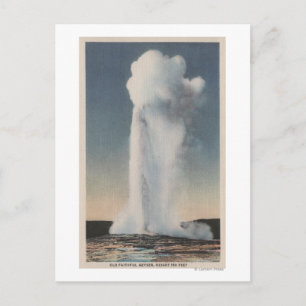 Carte Postale Yellowstone, WYView de l'Éruptement de la Vielle F