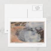 Carte Postale Yellowstone, WYView du cratère du volcan de boue (Devant / Derrière)