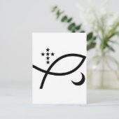 Carte Postale Yemaya Veve en noir (Debout devant)