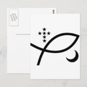 Carte Postale Yemaya Veve en noir (Devant / Derrière)