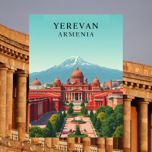 Carte Postale Yerevan, Arménie Art de Voyage Vintage