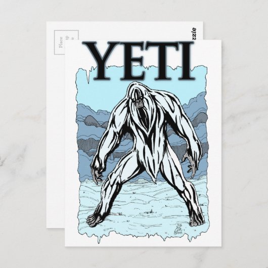 Carte Postale Yeti (Devant / Derrière)