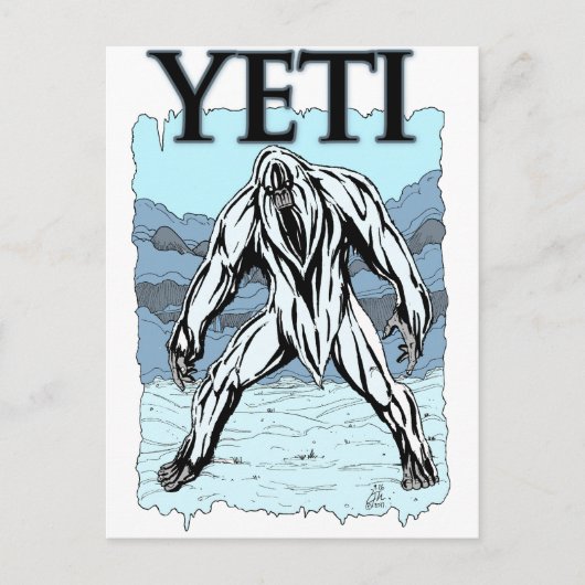Carte Postale Yeti (Devant)