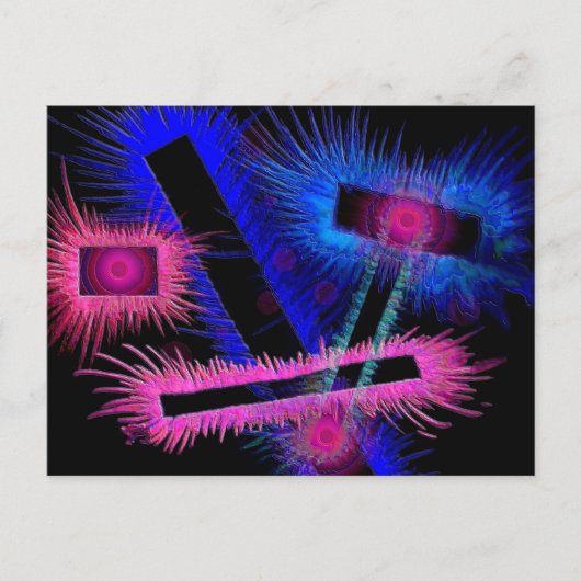 Carte Postale Yeux Aliens (Devant)