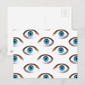 Carte Postale yeux bleus (Devant / Derrière)