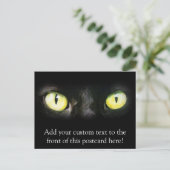 Carte Postale Yeux de chat, tache noire et jaune (Debout devant)