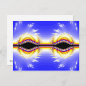 Carte Postale Yeux de fractale (Devant / Derrière)