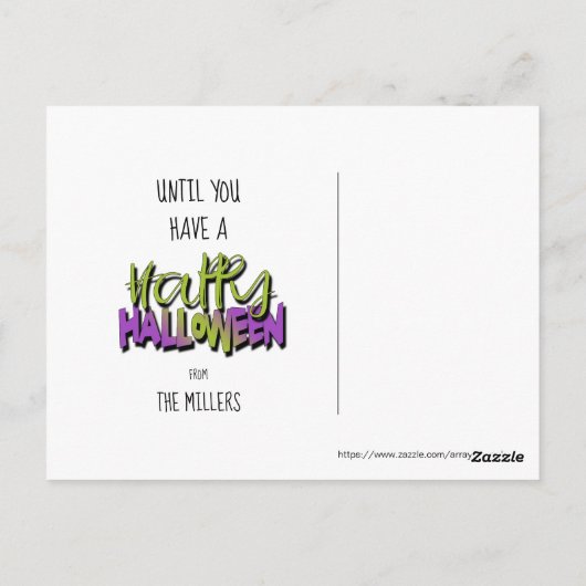 Carte Postale Yeux de momie Halloween Clap Clap Vert ID685 (Dos)