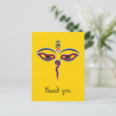 Carte Postale Yeux de sagesse du Bouddha - yeux du temple de Bod (Debout devant)