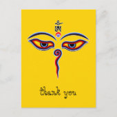 Carte Postale Yeux de sagesse du Bouddha - yeux du temple de Bod (Devant)