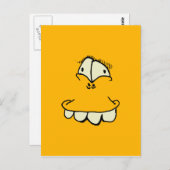 Carte Postale yeux et dents croustillants visage (Devant / Derrière)