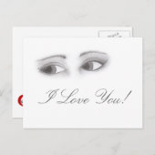 Carte Postale Yeux féminins (Devant / Derrière)