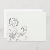 Carte Postale yeux fermés (Devant / Derrière)