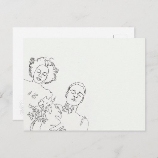 Carte Postale yeux fermés (Devant / Derrière)