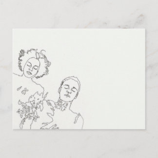 Carte Postale yeux fermés