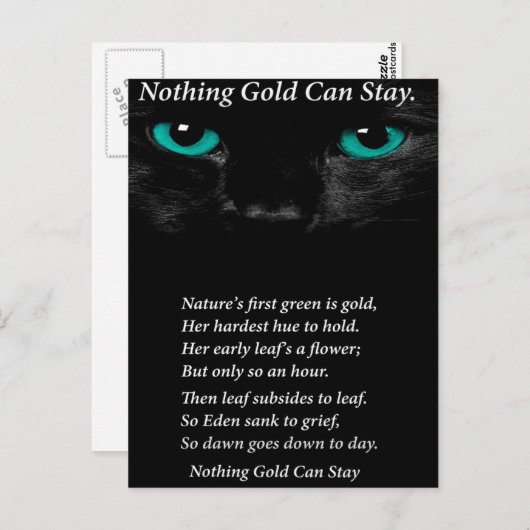 Carte Postale Yeux fixes (Devant / Derrière)