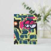 Carte Postale yeux muraux rétro (Debout devant)