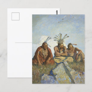 Carte Postale Yeux noirs, bijoux, sans scrupules par N.C. Wyeth