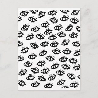 Carte Postale Yeux noirs et blancs