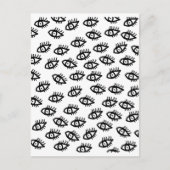 Carte Postale Yeux noirs et blancs (Devant)