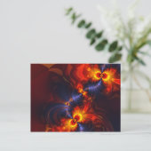 Carte Postale Yeux papillon - Violet & Or (Debout devant)