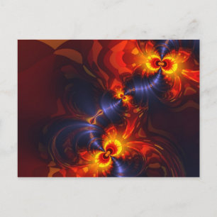 Carte Postale Yeux papillon - Violet & Or
