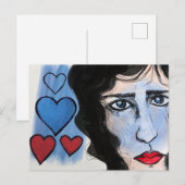 Carte Postale Yeux Tristes (Devant / Derrière)