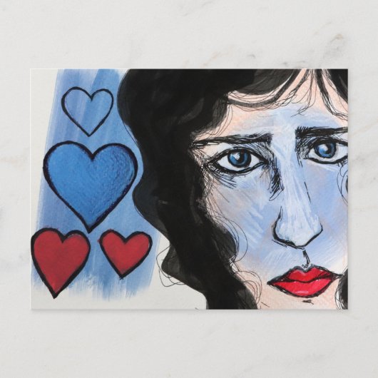Carte Postale Yeux Tristes (Devant)