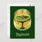 Carte Postale Yggdrasil, Arbre De Vie (Devant / Derrière)