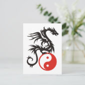 Carte Postale Yin et Yang Dragon (Debout devant)