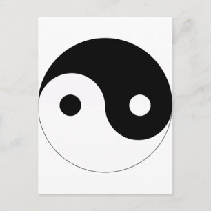 Carte Postale yin et yang équilibrent symbole religion taoïsme t