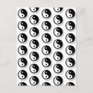 Carte Postale Yin Et Yang Motif