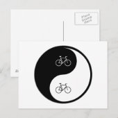Carte Postale Yin Yang Bicycling (Devant / Derrière)