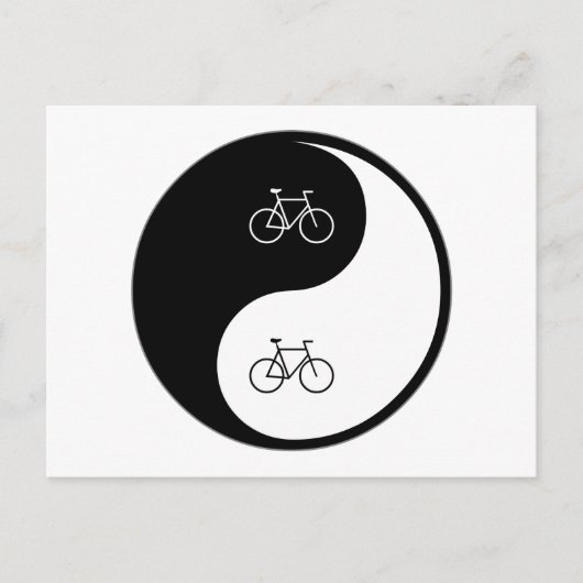 Carte Postale Yin Yang Bicycling (Devant)