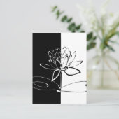 Carte Postale Yin Yang Black Lotus Blossom (Debout devant)