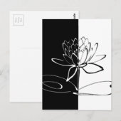 Carte Postale Yin Yang Black Lotus Blossom (Devant / Derrière)