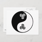 Carte Postale Yin Yang Celtic Tri Spiral (Devant / Derrière)